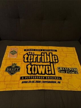 NFL The Terrible Towel Yellow and Black Draft Fan Towel